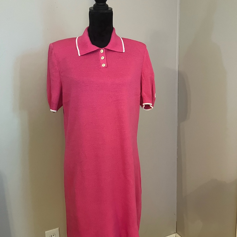 Elegant Pink Polo Dress